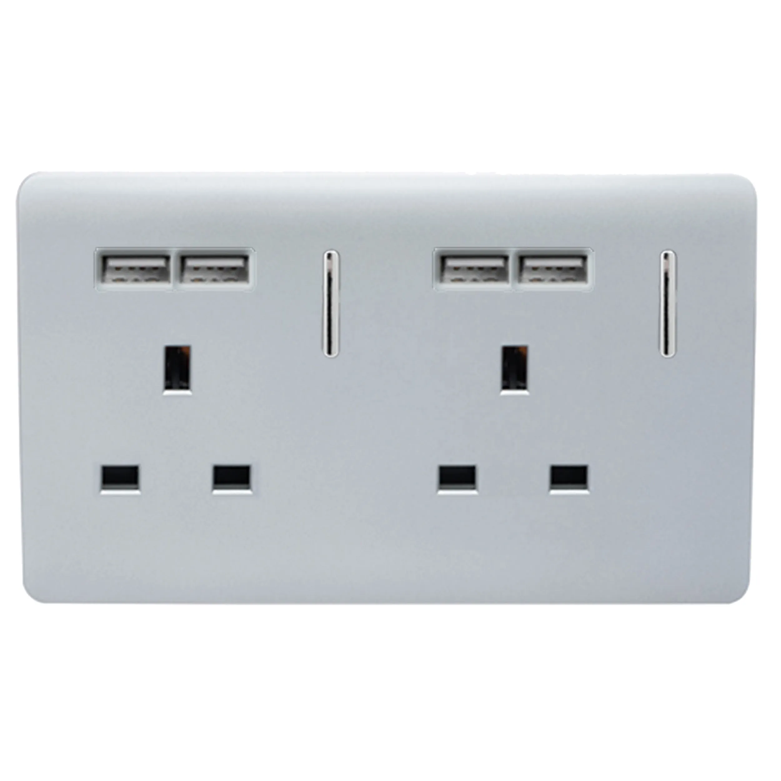 Platinum Silver Wiring Accessories Trendi Decorative Screwless Platinum Silver Wiring Accessories Trendi Decorative Screwless